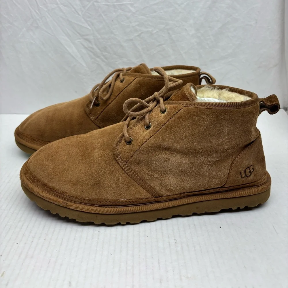 Ugg Men's Brown Suede Lace-Up Casual Boots, SZ 13, box 32